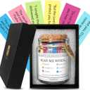 Bible Verse Jar, Read Me When Bible Verses Prayer Jar with Scriptures for Spiritual Encouragement - Inspirational Christian Religious Gifts for Women Men Birthdays Father's Day Gift