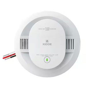 Kidde Hardwired Smoke & Carbon Monoxide Detector, 10-Year Battery Backup, Voice Alerts, Interconnectable LED Warning Light Indicators, 4 Pack