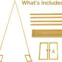 Gold Triangular Balloon Arch Stand Metal Wedding Arch Backdrop Stand Arched Backdrop Frame for Baby Shower,Valentine,Graduation Ceremony Decoration