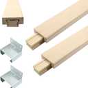 2pcs Wooden Drawer Slides, 16/40cm Wood Center Mount Guide Track Replacement Part (400mm)