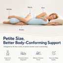 Body Pillow for Side Sleepers, Memory Foam Cooling Pillow for Adults, Pea Pod Long Body Pillow for Bed, Breathable Full Body Pillow for Pregnancy Sleeping, 41 x 21 x 7
