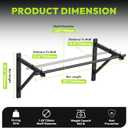 HANDBODE Wall Mounted Pull Up Bar for Doorway, 52'' Chin Up Bar