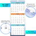 2026-2027 Wall Calendar - April 2026 - July 2027, 3-Month Display Vertical Calendar 2026-2027, Calendar Planner, 11" x 26", Large, Lay- Flat, Perfect for Your Busy Schedule