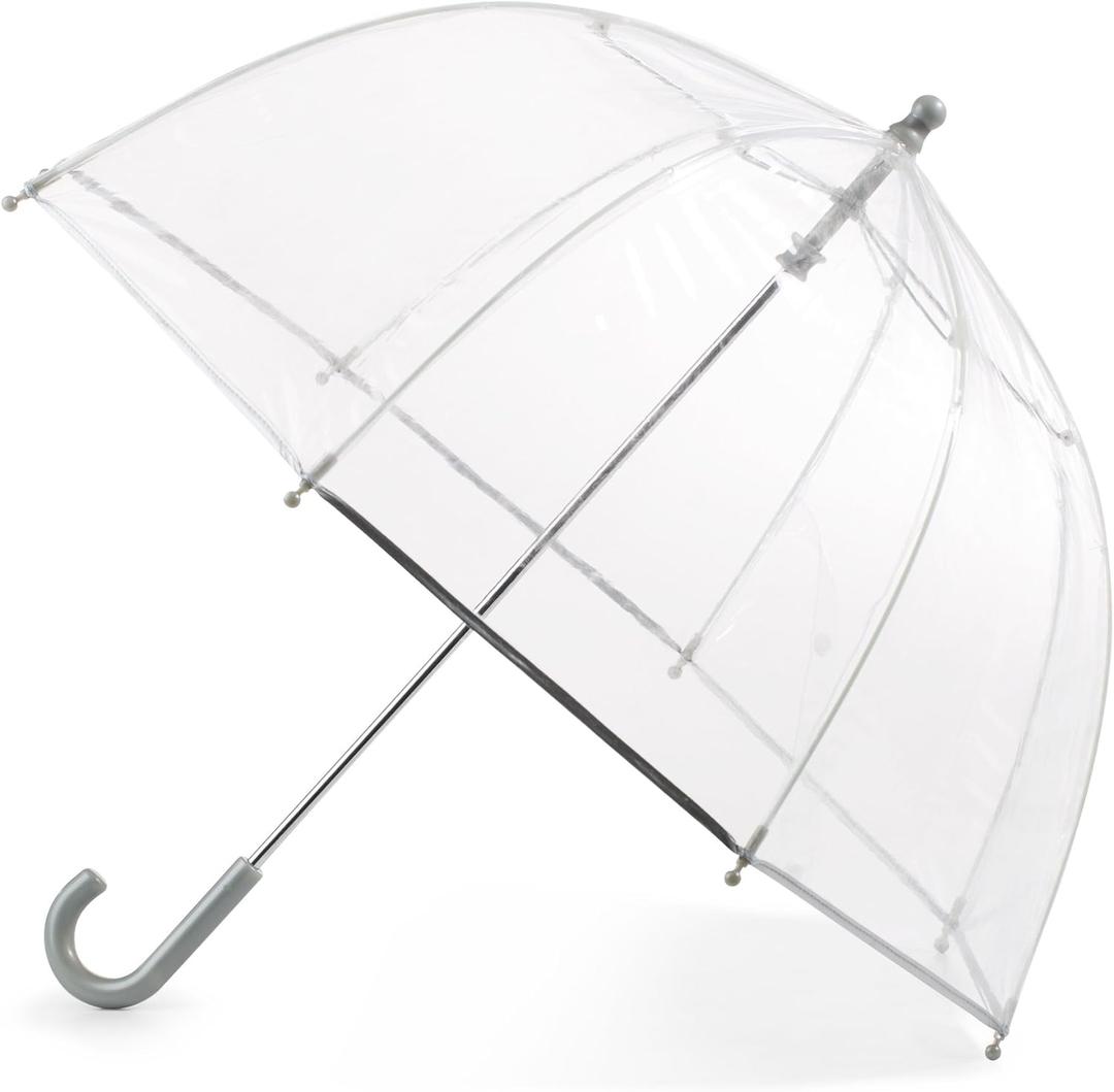totes Kids Clear Bubble Umbrella with Dome Canopy, Lightweight Design, Wind and Rain Protection Umbrella, Clear, Kids - 38" Canopy