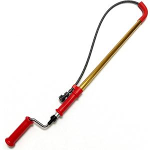 56658 K-6P 6FT Toilet Auger Snake for Use Manually or with Drill, Telescopic for Greater Reach, Heavy-Duty Toilet Auger Clog Remover Tool with Dual Bulb Head, Flexible Closet Auger with Vinyl Guard