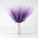 Pampas Grass Small, 30 Pcs 17" Faux Pampas Grass Short Decor, Pompas Grass Flower Arrangement and Vase Filler for Boho Home Wedding Decoration (Purple Gradient)