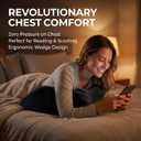 Pillow – Ergonomic Memory Foam Wedge Pillow with 27° Angle for Perfect Positioning Provides Contoured Waist & Neck Support for Couples – Ideal for Sleeping, Reading & Acid Reflux Relief