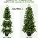 4FT Artificial Cedar Topiary Trees,2 Pack UV Resistant Faux Pine Tree