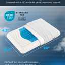 Medium Essential Gel Pillow 4.5" Memory Foam w/ Cooling Gel Zone for Heat Reduction, Compact Profile for All Sleep Positions & Travel, Washable Cover, Pressure Relief & Neck Alignment Italian-Made