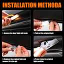 Car Door Logo Projector Puddle Lights Ultra-Bright Welcome Light 3D Laser Ghost Shadow Light Compatible with Model 3 Y S X Accessories (for TTEE-SS-LL-aa, 4)