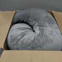 QUEEN ROSE Body Pillow for Side Sleepers, Soft Comfort S Shaped Hug Pillow for Adults, Full Body Support, Velvet Grey, 41in