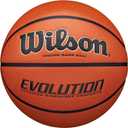 WILSON Evolution Indoor Game Basketballs - Size 5, Size 6 and Size 7 (Size 6 - 28.5", Brown - Game Ball)