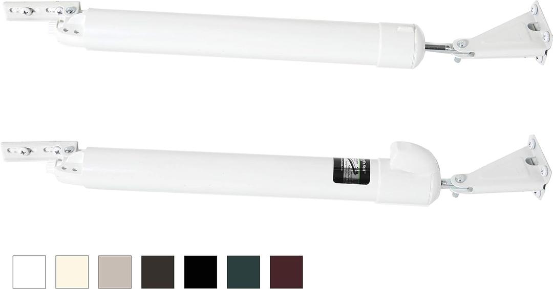 Touch 'n Hold Smooth - Dual Door Closer System - Heavy Duty - for (Medium and Heavy Weight) Storm, Screen, & Security Doors - New Doors or Replacement for Previous Units (White)