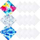12pcs 55 * 55cm white pure cotton DIY headscarf set Cotton White Bandana Bulk for Tie Dying, Blank Bandanas for Women Men, Unisex Headband, 22" x 22" (White)