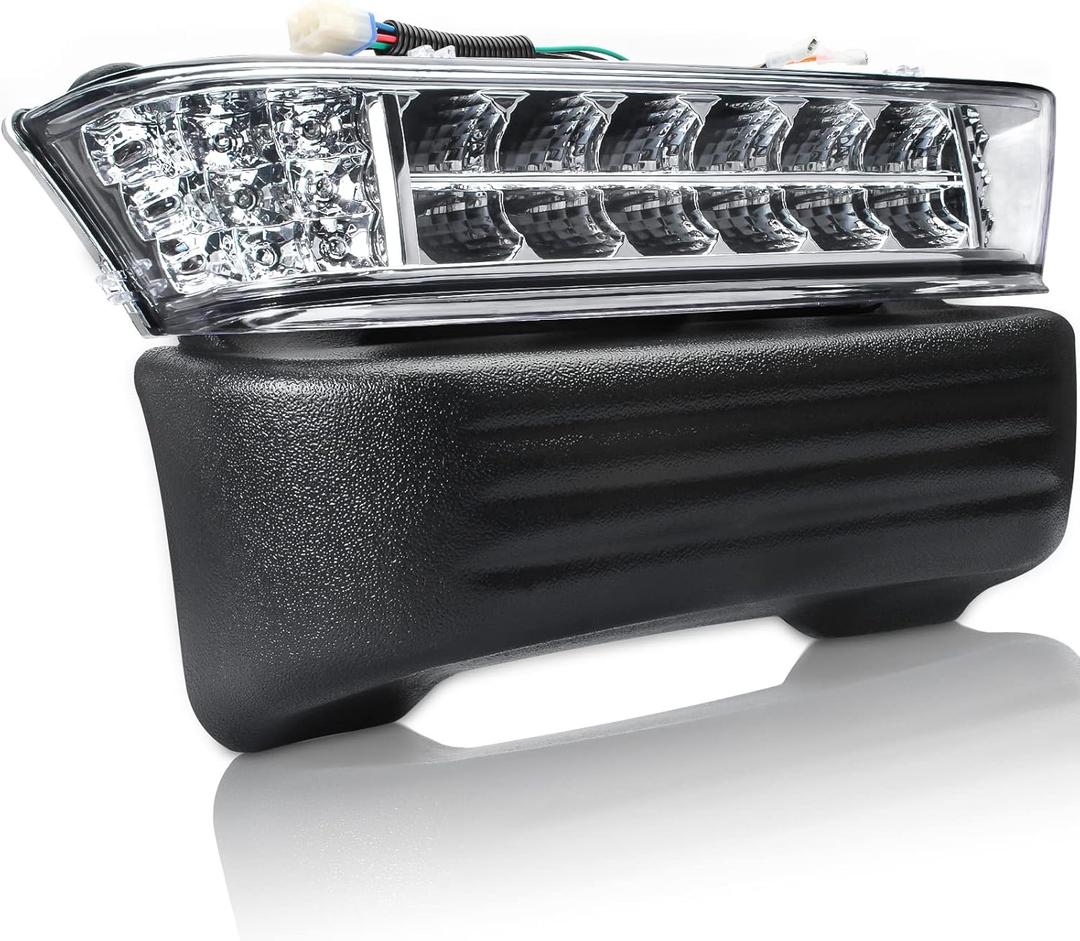 12V Club Car Precedent LED Head Light with Bumper, For 12V Precedent Electric Golf carts LED Head 2004-UP