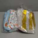 Moinchore 12 Set Happy Purim Basket for Gifts Empty 9.8x6.5'' Clown Market Tray Cardboard with Bows, Cellophane Bags, Twist Tiles, Empty to Fill for Purim Birthday Bridal Wedding Party Supply (Golden)