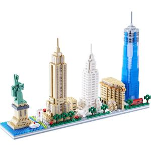 YaJie New York Skyline Micro Mini Blocks Building Set, Collection Model Kit - Detailed City Architecture for Adults3452 Pcs