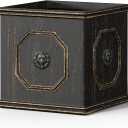 Kante Square Lion Head Concrete Planter, Classic English Style Plant Pot with Drainage Hole and Rubber Plug for Indoor Outdoor Garden Patio Home, 10.2"x10.2"x 10.2" Antique Gray