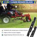 GICOOL Z254F Mower High-Lift Blades, for Hu sqvarna/Cr aftsman 54" Mower Deck Z254 YTH2454 LGT2554 LGT2654 RZ5424 YTH24V54 YTH24K54, Replace OEM 187256 187254 532187256 532187254, 3-Pack