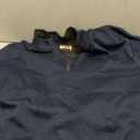 Wrangler Authentics Men's Long Sleeve Fleece Quarter-zip (XX-Large, Mood Indigo)