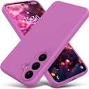 Varikke Compatible with Samsung Galaxy S25 Case, Liquid Silicone Upgrade [Camera Protection] [Anti-Scratch Microfiber Lining] Slim Soft Touch Gel Rubber Full Body Protective Phone Case 6.2", Fucisia