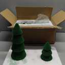 Aneco 4 Pack Velvet Ceramic Christmas Tree Christmas Indoor Decorations Modern Cone Xmas Tabletop Decor for Home Entryway Table Mantel Centerpiece Winter Holiday Party Supplies, Green