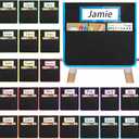 24 PCS Chair Pockets for Classroom,20"x17" Seat Chair Pockets,K-2 Classroom Chair Bags Organizer with Name Tag for Classroom School Home Kindergarten