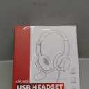 USB Headset with Microphone for PC, Wired Headphones with Mic USB Headset with Noise Cancelling Microphone, Computer Headset with Microphone for Home Office Online Class Teams SkypeBlack