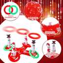 9 Pcs Inflatable Christmas Games Set Snowmen Christmas Tree Ring Toss Game 8 Ring for Xmas Party Favors Indoor Outdoor Game