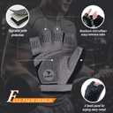 ATERCEL Weight Lifting Gloves Full Palm Protection, Workout Gloves for Gym, Cycling, Exercise, Breathable, Super Lightweight for Mens and Women (M)