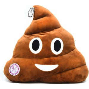 YINGGG 32cm Poop Plush Pillow Round Triangle Emotion Cushion Cute Decorative Stuffed Toy Brown Present for Kids and Friends