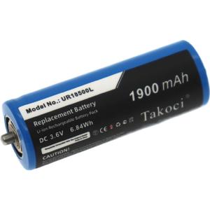 1900mAh Replacement UR18500Y UR18500L Battery for Br-aun Series 7, 9000 SeriesPulsonic, Prosonic, Active Power shavers