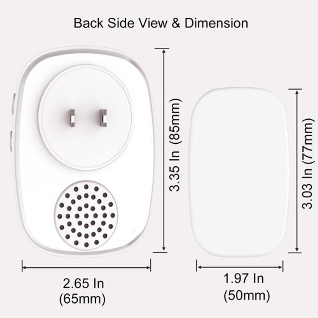 Luamb Wireless Doorbell 1000 Feet Range 5 Volume Levels 52 Tones EWS