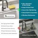 Stone Faucet Mat for Kitchen Sink-Diatomite Drying Stone Mat& Sink Protector,Quick Dry Water Absorbing Stone Tray ,Sink Splash Guard for Kitchen Counter & Bathroom Counter(White, 23.6"X3.9")