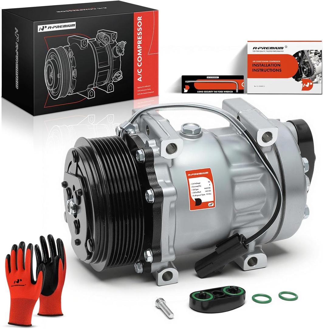 A-Premium Air Conditioner AC Compressor with Clutch Compatible with Dodge Ram 2500 1994-2005 5.9L, Ram 3500 1994-2005 5.9L