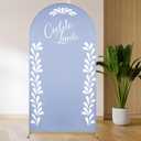 Mexican Talavera Arch Stand Covers Wedding Cielito Lindo Backdrop Round Top Arch Cover Fabric for Mexico Party Baby Shower Stand Decoration 4 x 7ft(Blue,Cielito Lindo)