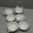 Sweese 10 oz Small White Porcelain Bowls - Set of 6 Dessert, Ice Cream, Snack & Yogurt Bowls, Ceramic Serving Bowls for Rice or Soup