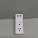 USB Multi Plug Outlet Extender - YISHU Surge Protector with Rotating Plug, 6 AC Plug Extender with 3 USB Ports, 3-Sided Swivel Power Strip Best Ideal Stocking Stuffers for Adults (White)