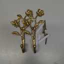 SOFFEE DESIGN 2pcs Metal Dark Gold Coat Hooks with 3D Bee & Flowers Shape, for Entryway, Bathroom, Bedroom Farmhouse Decoration
