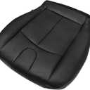 NLQR Front Driver Side Bottom Replacement Perforated Leather Seat Cover Black Compatible with Infiniti G37 2008 2009 2010 2012 2013
