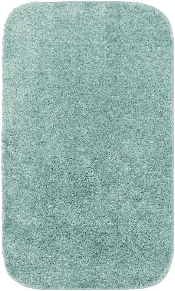 Garland Rug Traditional Nylon Washable Sea Foam 24" X 40" Bath Rug - Soft, Absorbent, And Stylish for Your Bathroom