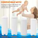 90 Bags Diaper Pail Refills Bags Compatible with Genie Easy Roll Signature & Platinum Diaper Pails | 7-Layer OdorLock Technology | Up to 10 Months Use,3 Pack