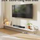 AMADA HOMEFURNISHING 35.4" L Floating Shelves, Wall Shelves Set of 3 for Bathroom/Living Room/Bedroom/Kitchen, White Floating Shelves for Wall Decor with Invisible Brackets - AMFS45W