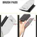 XUDKAKAIXIN Grill Brush Bristle Free,with 1 Replacement Head,Unique Steel Fibers Pad [Safe & Efficient] Perfect for Cast Iron/Stainless-Steel Grates-,Grill Cleaner for Outdoor Gril,Gifts for Men/Dad