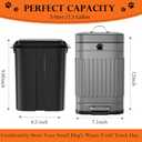 Dog Poop Trash Can Outside, 5L/1.3Gal Metal Dog Waste Trash Can with Lid, Foot Pedal, Pet Waste Container with 40 Bags, Poop Bucket with Lid Soft Close for Pet, Grey