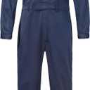 Mens Reflective Coverall Work Mechanics Coverall Work Suit Hi Vis Jumpsuit Bicolor Overalls (Small, Blue+green)