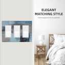 Navy Blue Turquoise 3 Gang Triple Rocker/Light Switch Wall Plate Cover Teal Indigo Abstract Art Decorative Electrical Faceplate for Kitchen Bathroom Bedroom