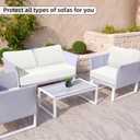 Outdoor Cushion Covers Set,12PCS Patio Furniture Couch Seat Slipcovers, Replacement for Sofa Sectional Chair(Cover，Only)