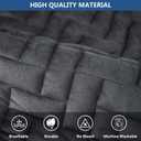 Eismodra Armrest Couch /Sofa /Backrest Covers,Anti-Slip Armchair Slipcovers for Dogs Cats Pet Loveseat Recliner Leather L Shaped,Dark Gray 28 x 28 Inches (Only 1 Piece)