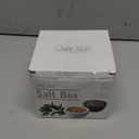 jalz jalz Marble Salt Box Spice keeper Black Big Salt Cellar Natural Material Salt Container Spice Cellar Large Capacity (Black Cover Black Base)